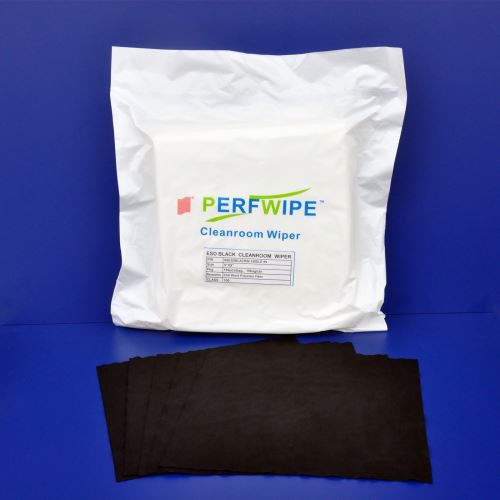 Ласерски запечаћене црне марамице за чисту собу од микровлакана